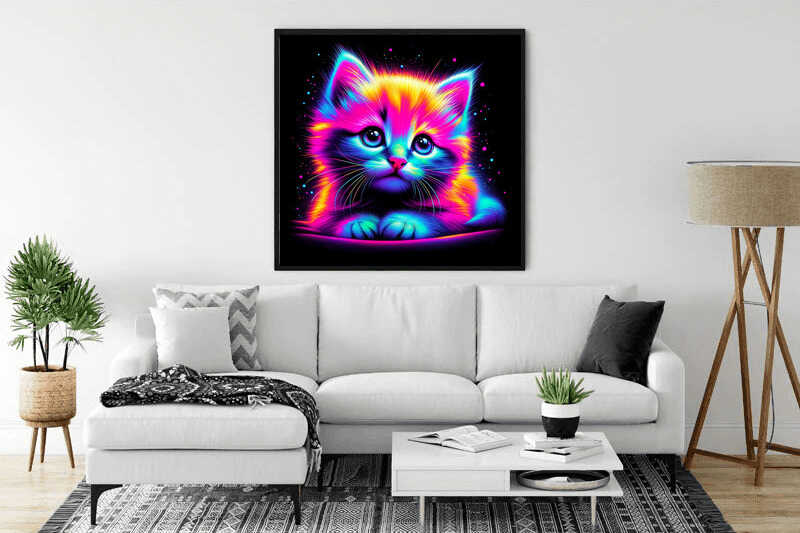 Diamond Painting - Neon-Wunderkätzchen