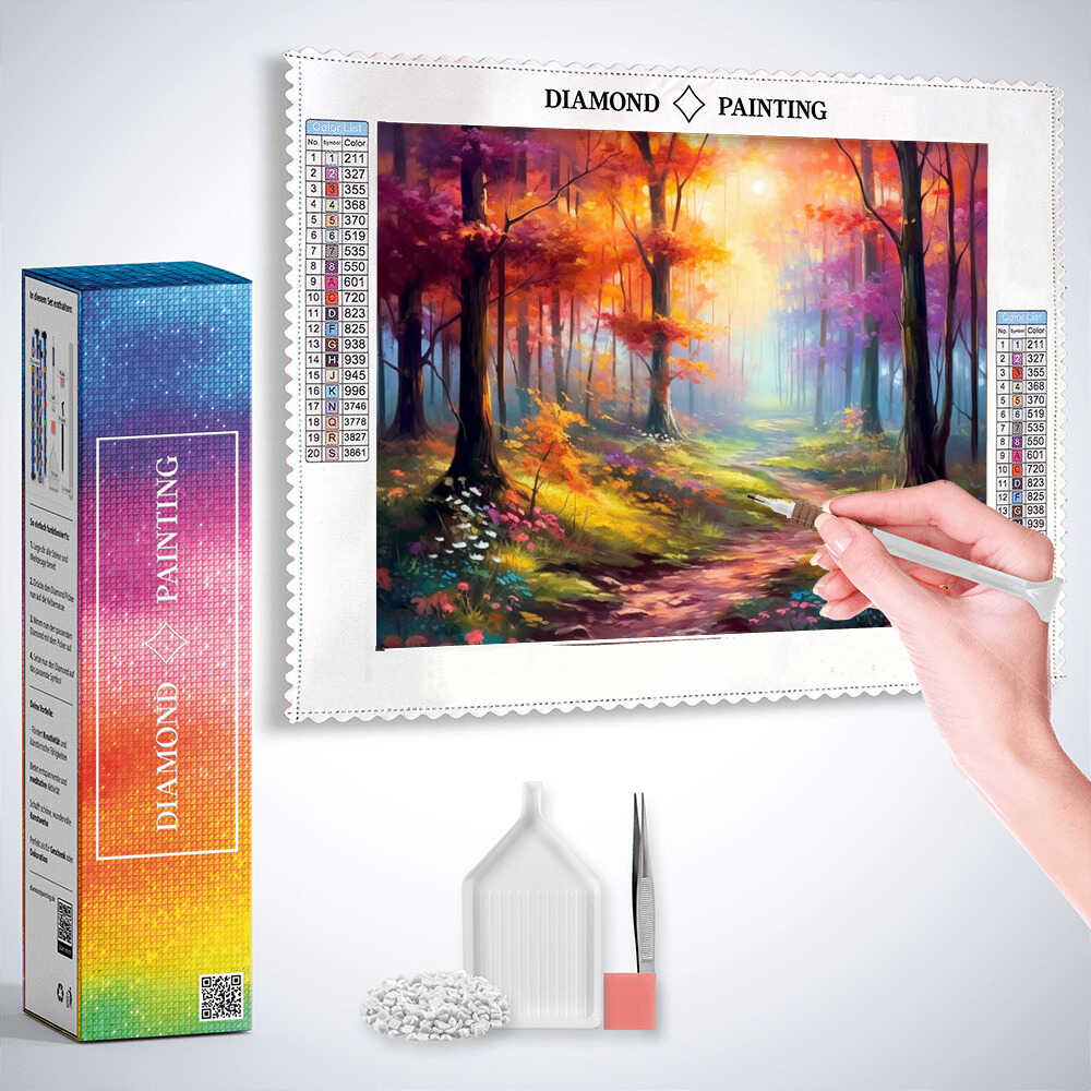 Diamond Painting - Zauberwald im Morgenlicht