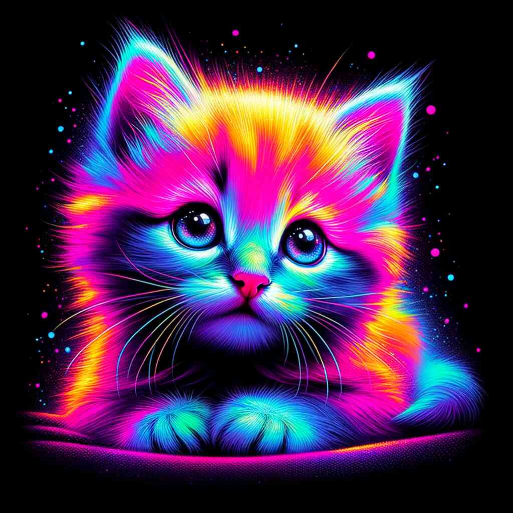 Diamond Painting - Neon-Wunderkätzchen