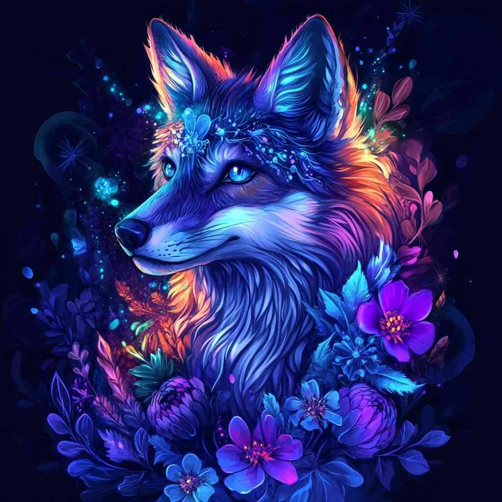Diamond Painting - Mystischer Wächter der Nacht, Fuchs