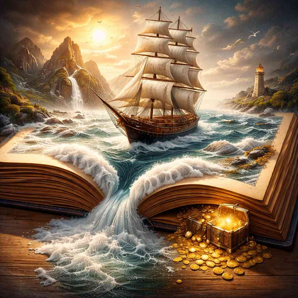 Diamond Painting - Das Abenteuer Erwacht, Buchschiff