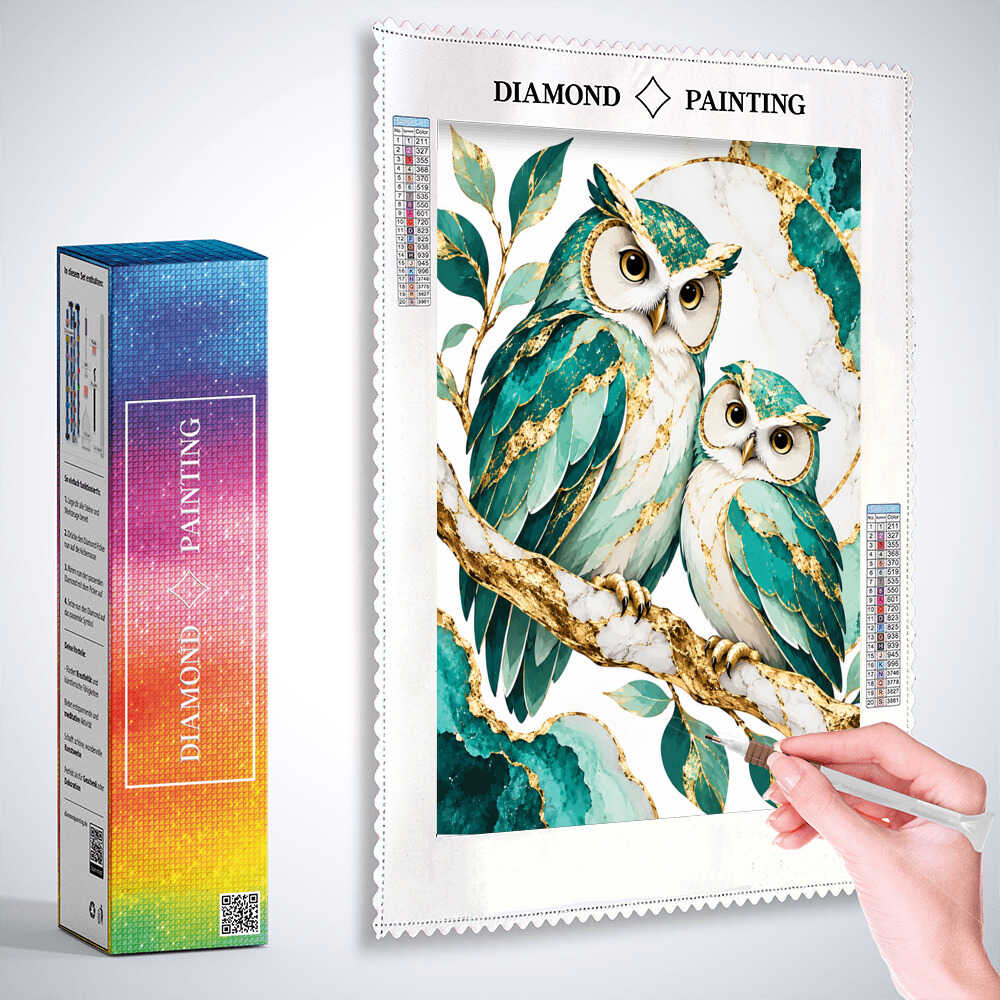 Diamond Painting - Goldene Weisheit bei Mondschein