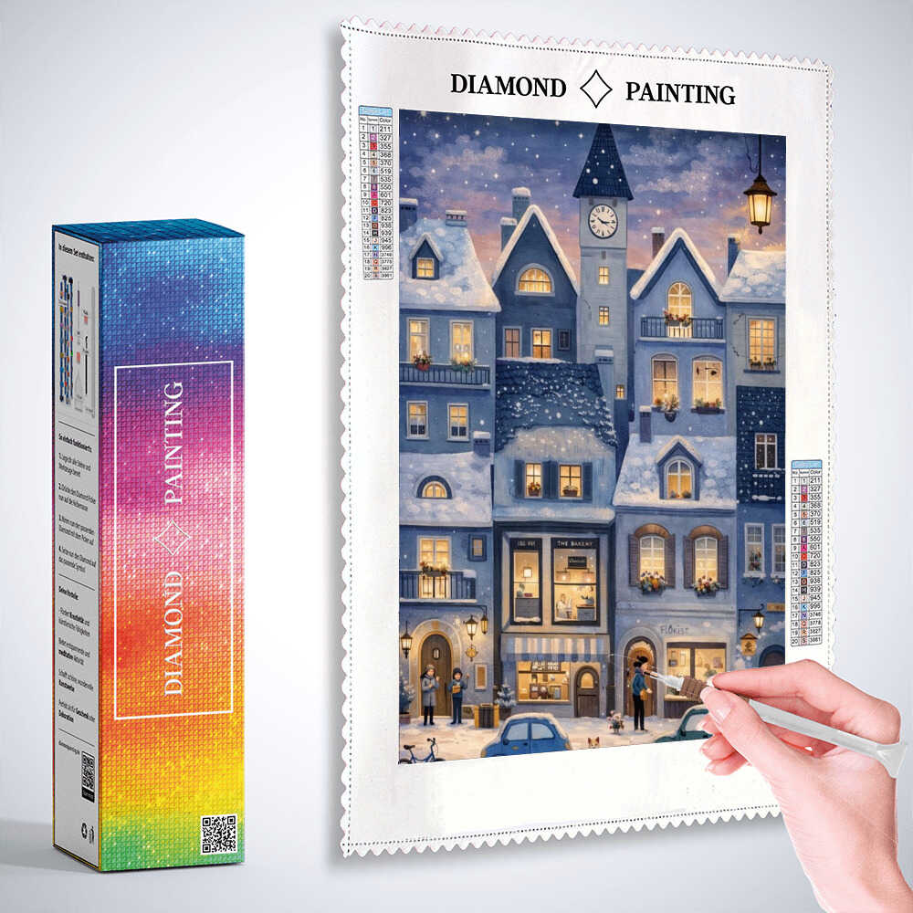 Diamond Painting - Winterzauber in der Altstadt