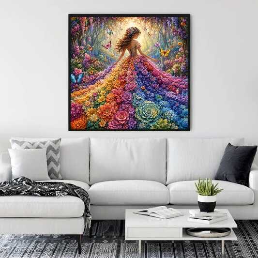 Diamond Painting - Königin des Blütentanzes
