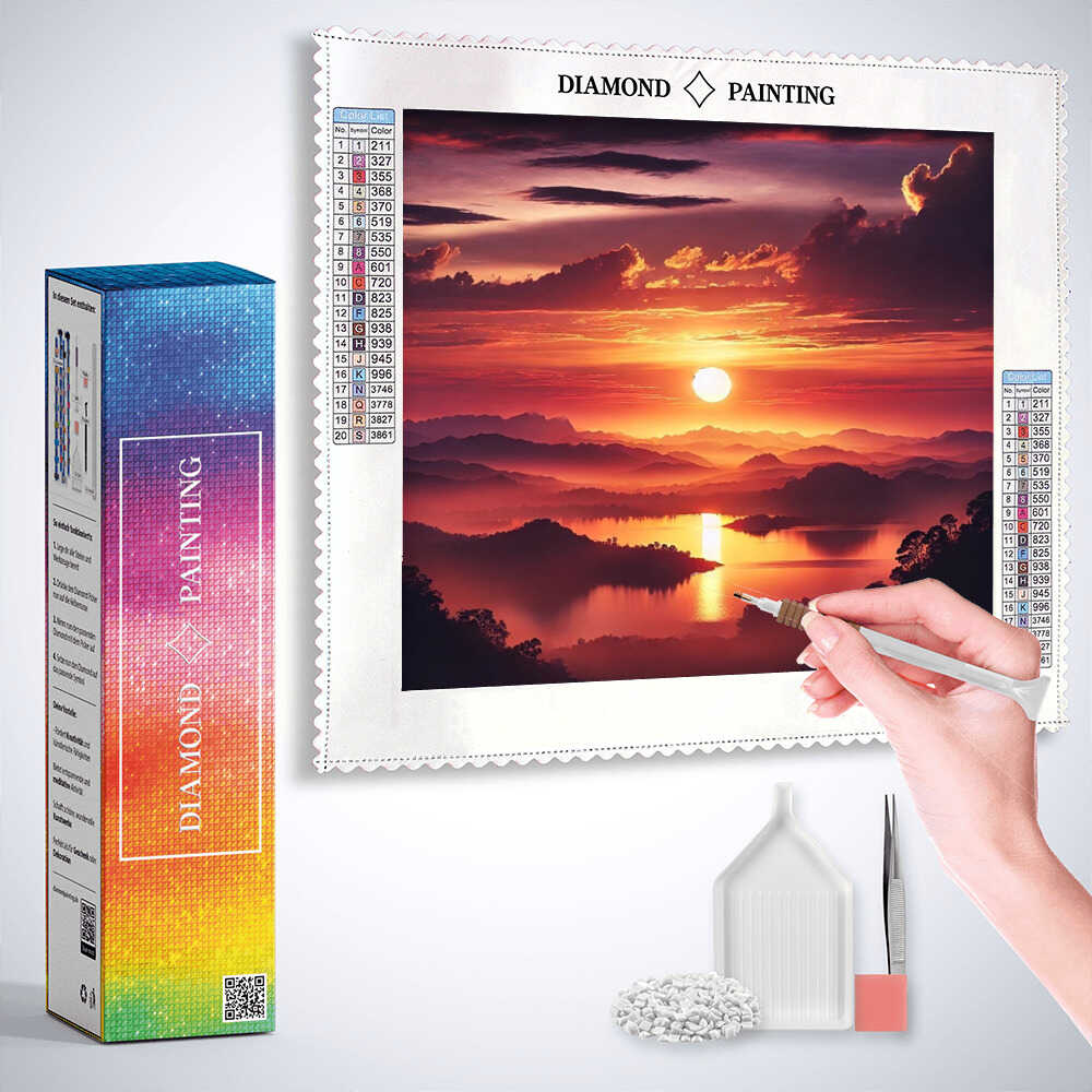 Diamond Painting - Abendglut am Horizont