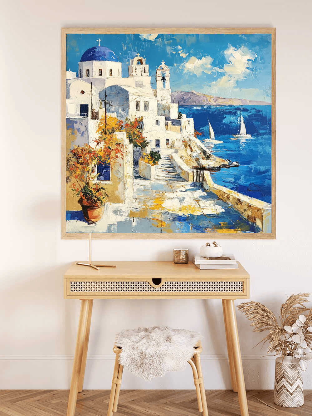 Diamond Painting - Sonnenzauber über Santorini