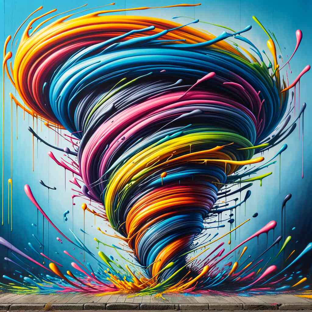 Diamond Painting - Farbenwirbel der Leidenschaft Banksystil