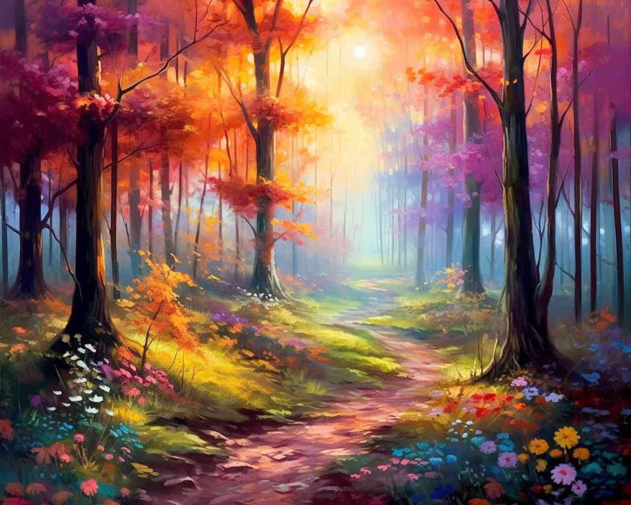 Diamond Painting - Zauberwald im Morgenlicht