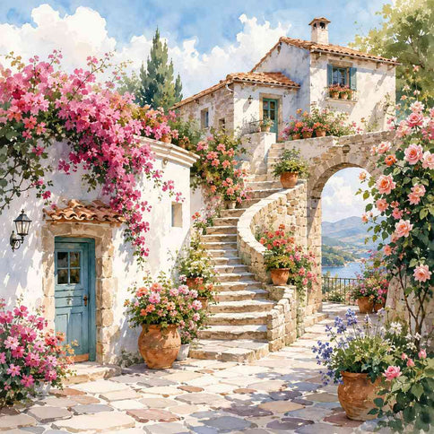 Diamond Painting - Mediterrane Blütenträume