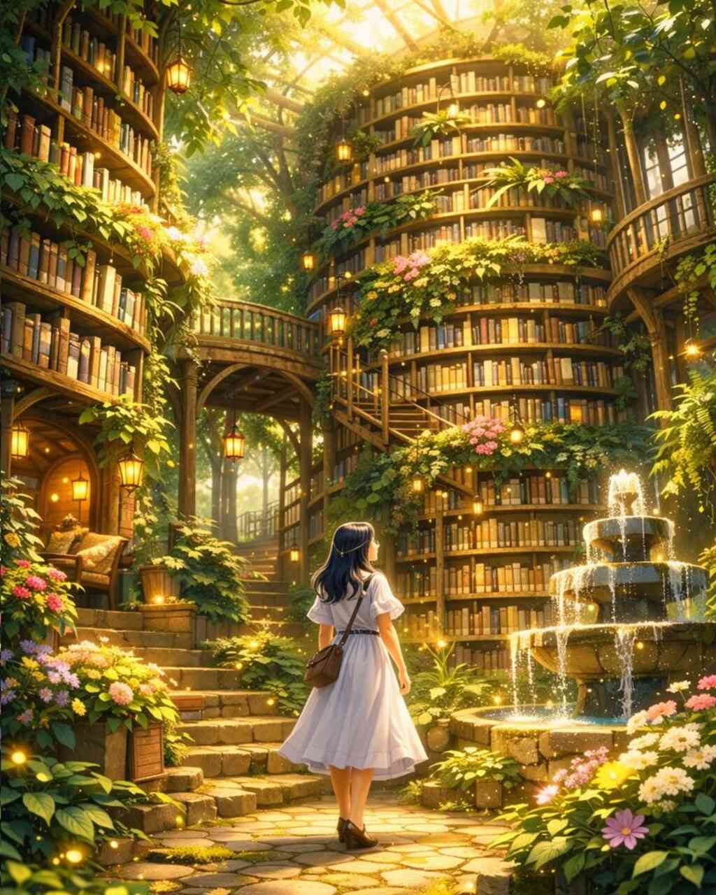 Diamond Painting - Das verwunschene Bücherparadies