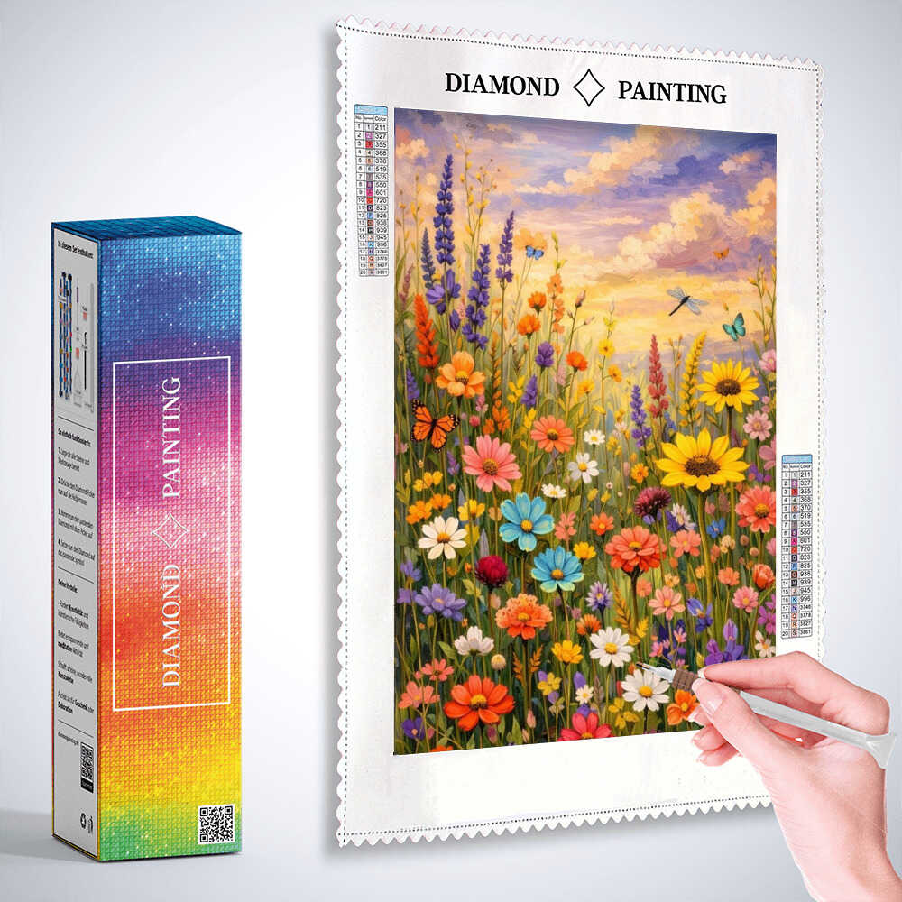 Diamond Painting - Sommertraum im Blütenmeer