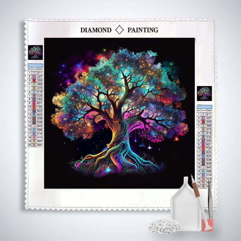 Diamond Painting - Lebensbaum, Bunt