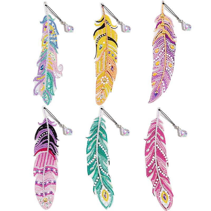 Diamond Painting Federlesezeichen 6er Pack