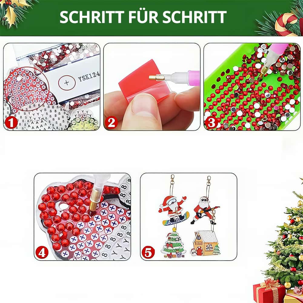 Diamond Painting Schlüsselanhänger - Weihnachten
