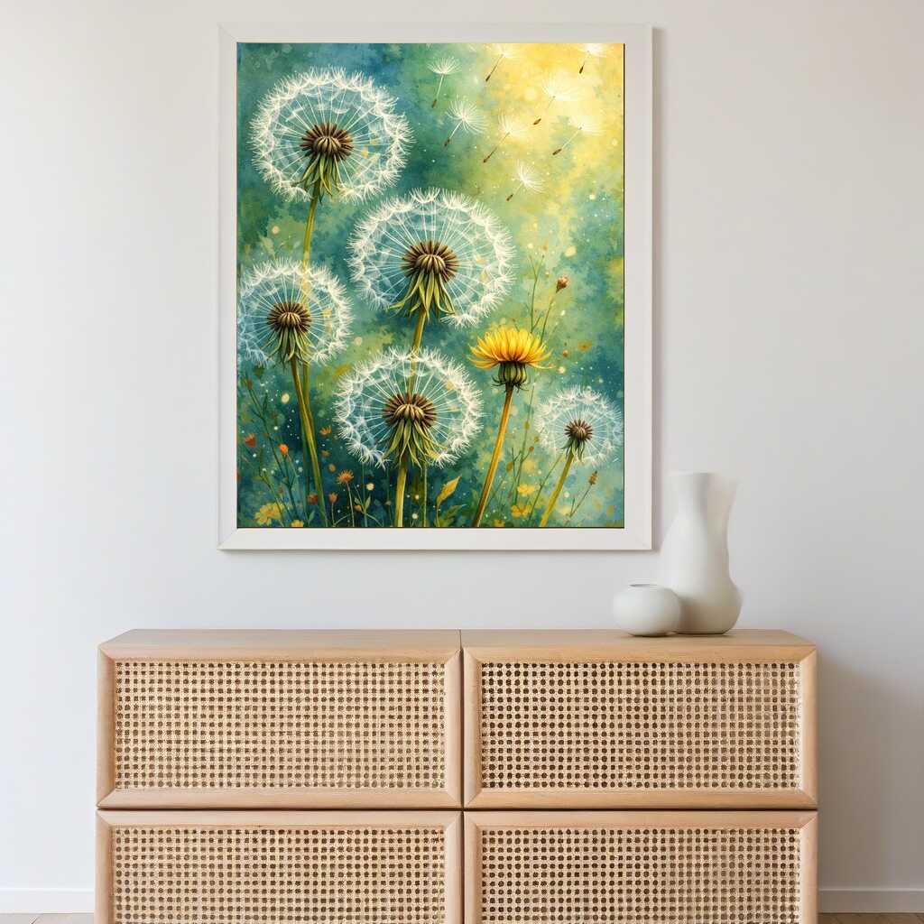 Diamond Painting - Pusteblumen in grün