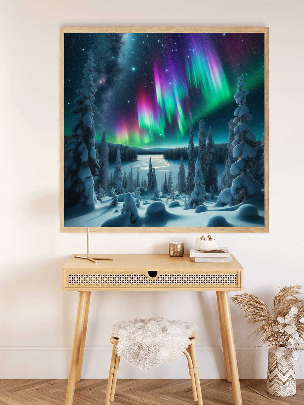 Diamond Painting - Polarlichter des Geheimniswaldes