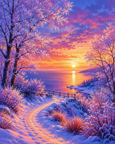 Diamond Painting - Winterzauber am Meer