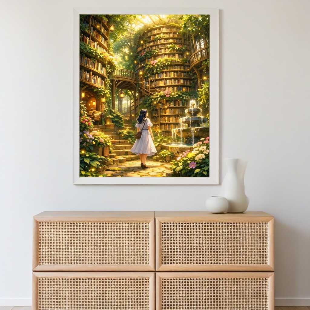 Diamond Painting - Das verwunschene Bücherparadies
