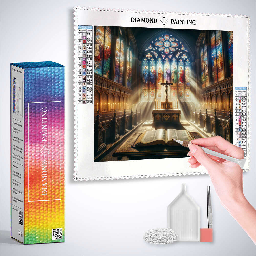 Diamond Painting - Erleuchtung im Heiligtum