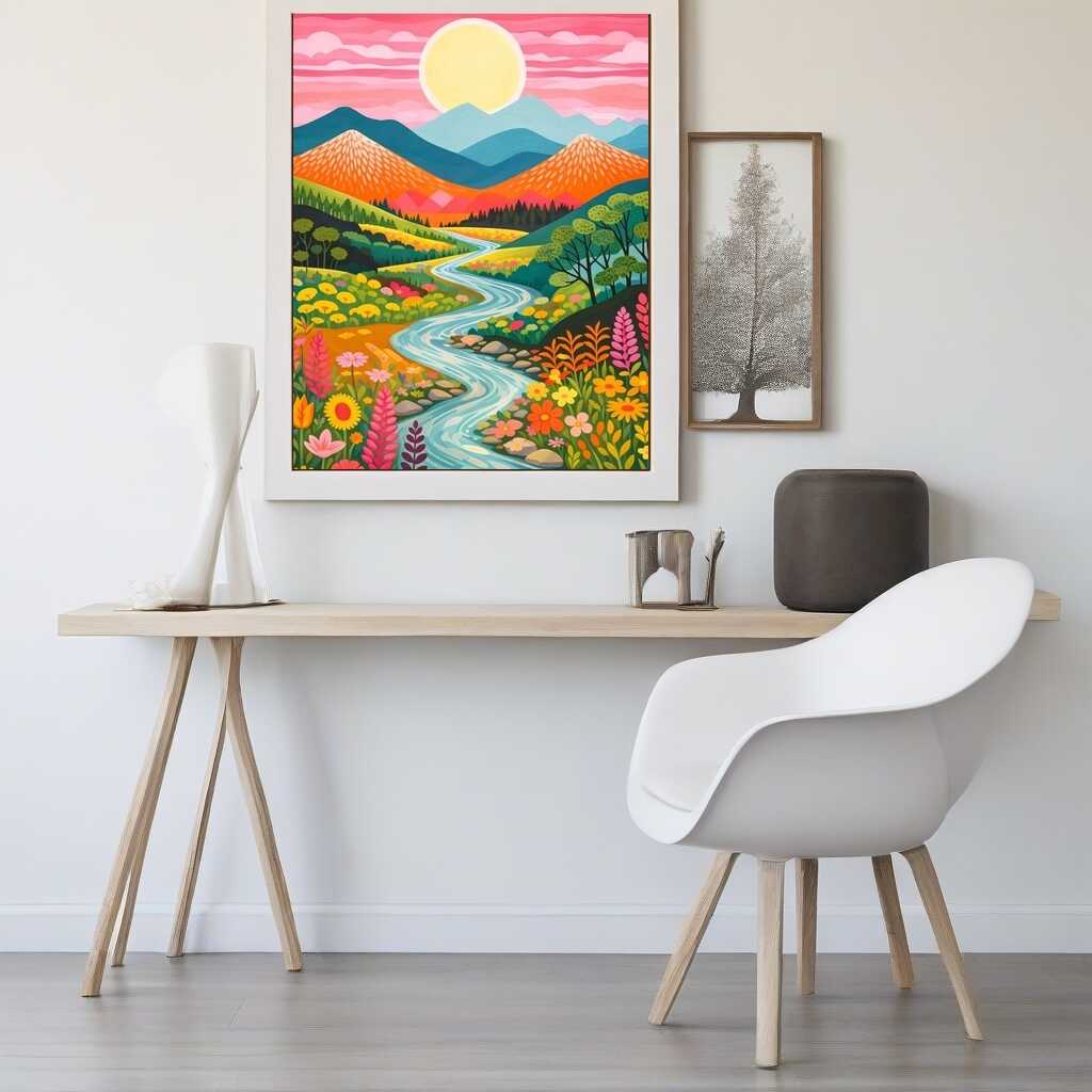 Diamond Painting - Sonnenzauber im Tal der Blumen