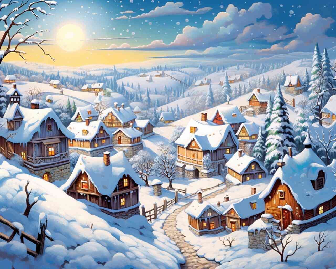 Diamond Painting - Wintertraum, in weiß