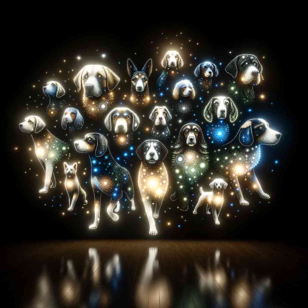 Diamond Painting - Sternenhunde: Eine himmlische Symphonie