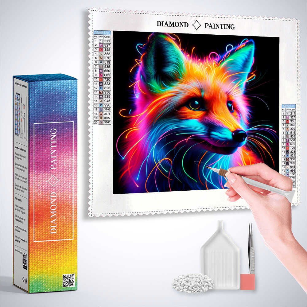 Diamond Painting - Farbenrausch des Fuchses