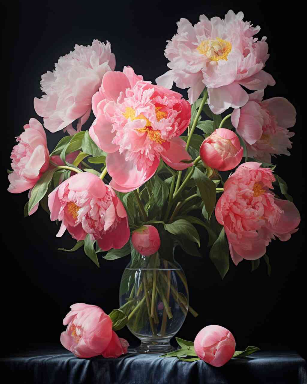 Diamond Painting - Blütenzauber in Mitternacht
