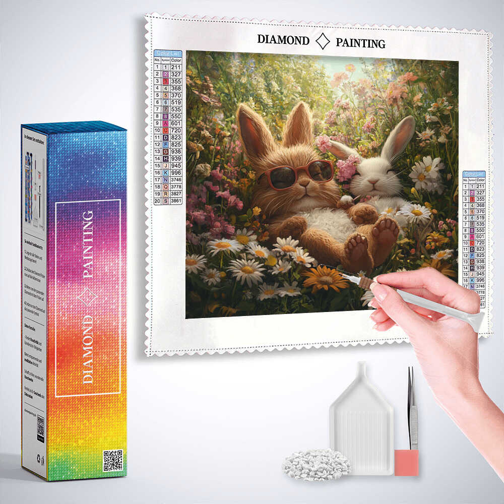 Diamond Painting - Sonnenbaden im Blütentraum