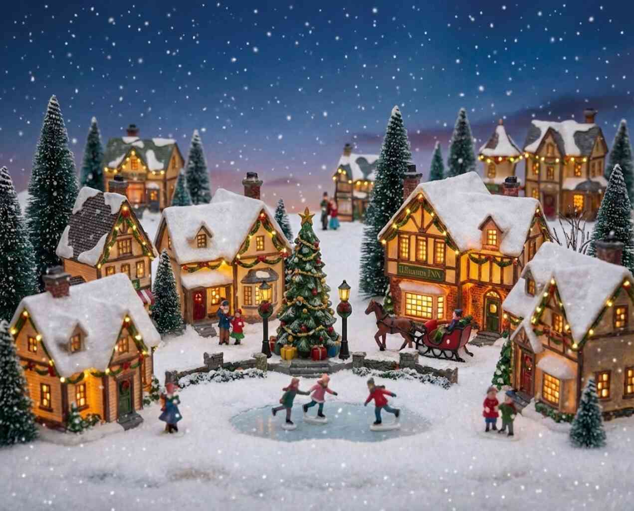 Diamond Painting - Winterzauber im Dorf