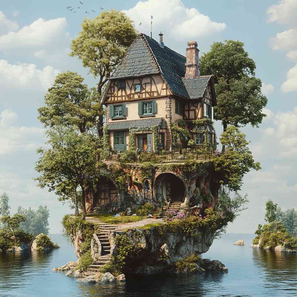 Diamond Painting - Insel der Träume, Haus