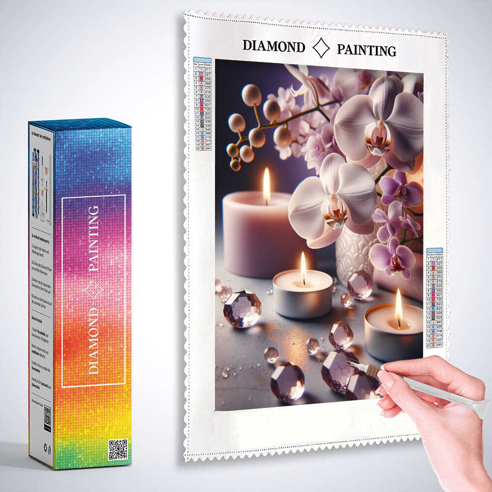 Diamond Painting - Orchidee Teelichter