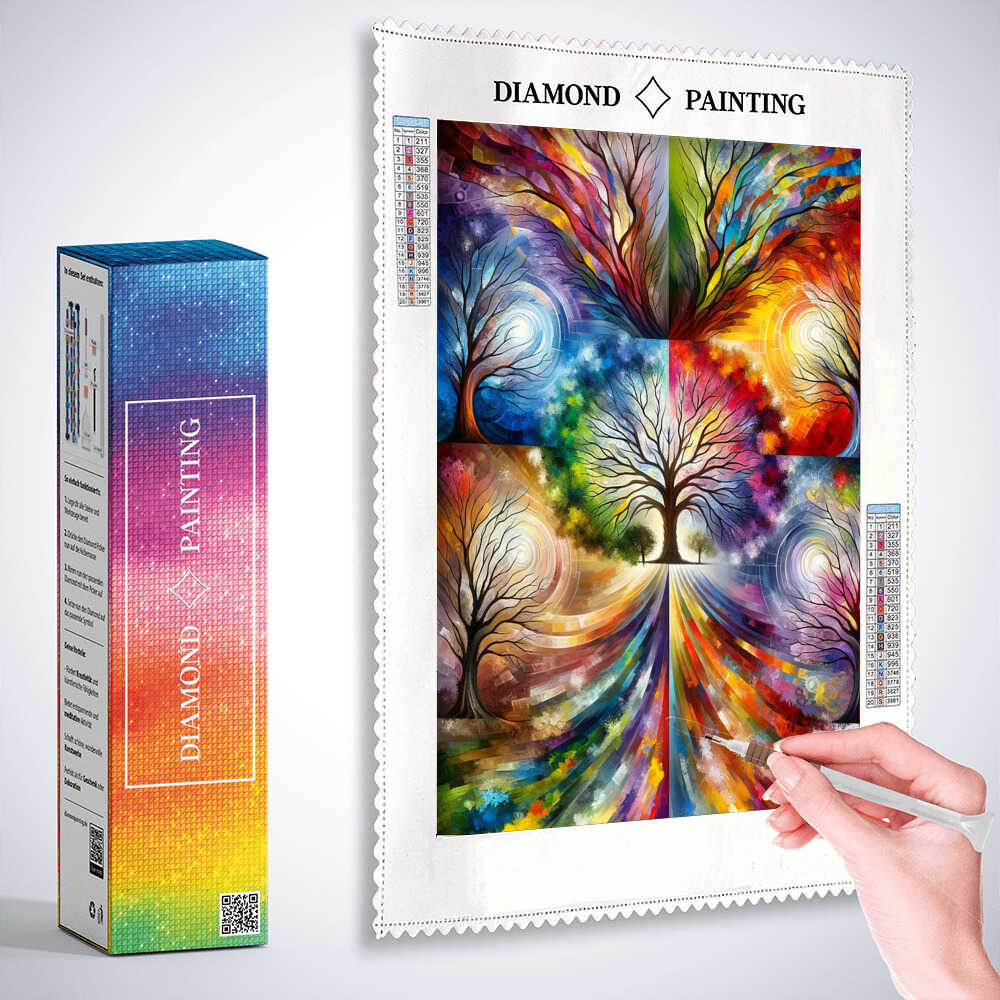 Diamond Painting - Baum der Jahreszeiten