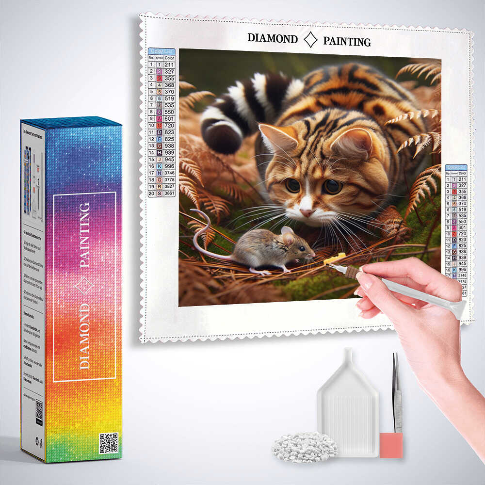Diamond Painting - Verborgene Begegnung im Herbstwald