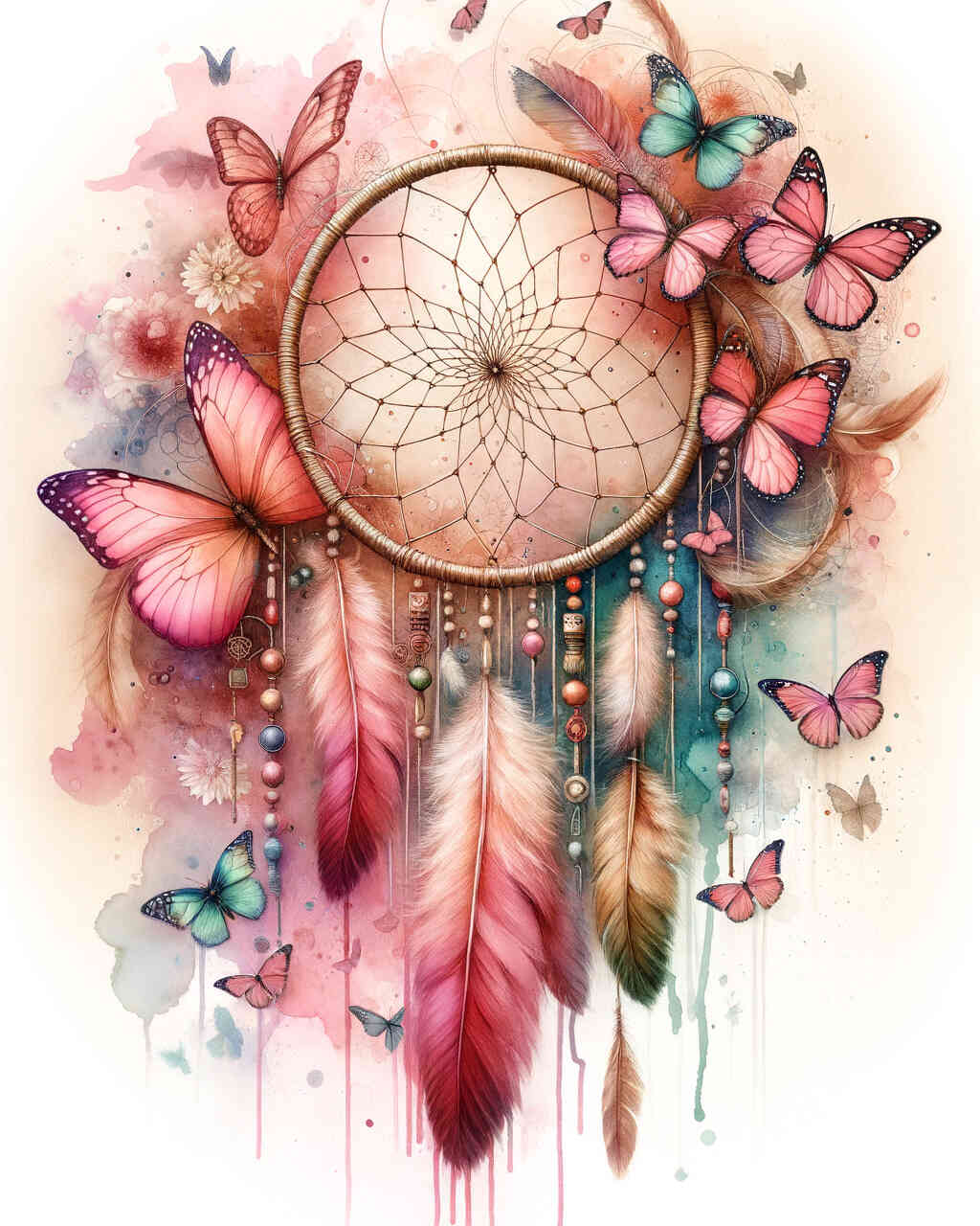 Diamond Painting - Schmetterlinge und Traumfänger