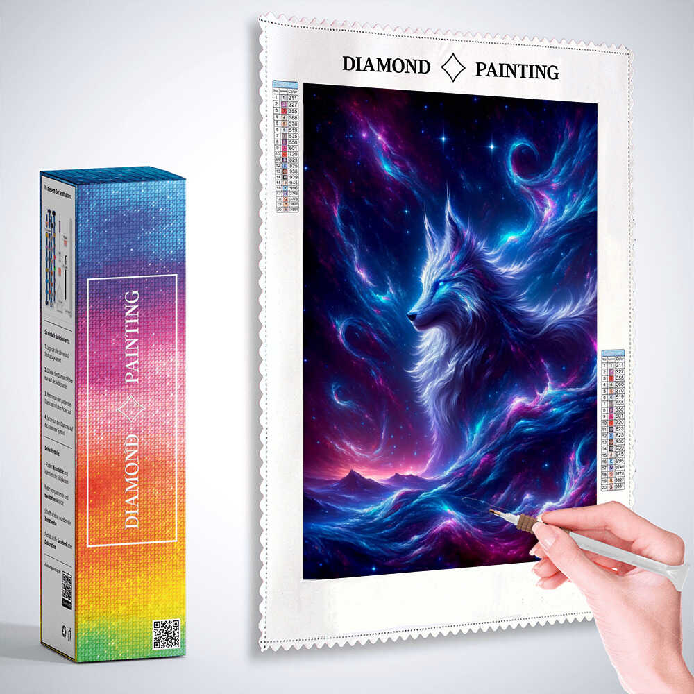 Diamond Painting - Leuchtender Wolf