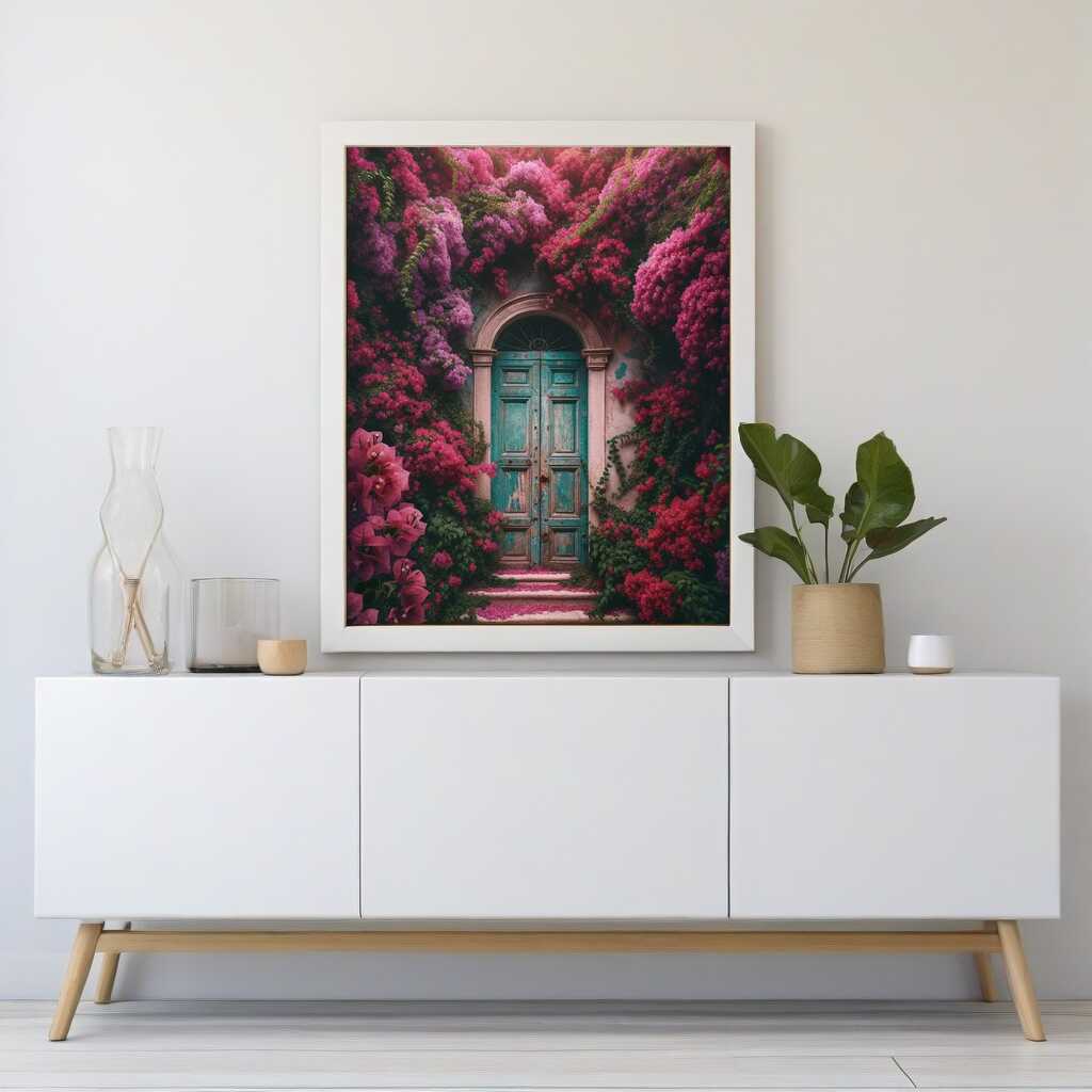 Diamond Painting - Blumige Tür