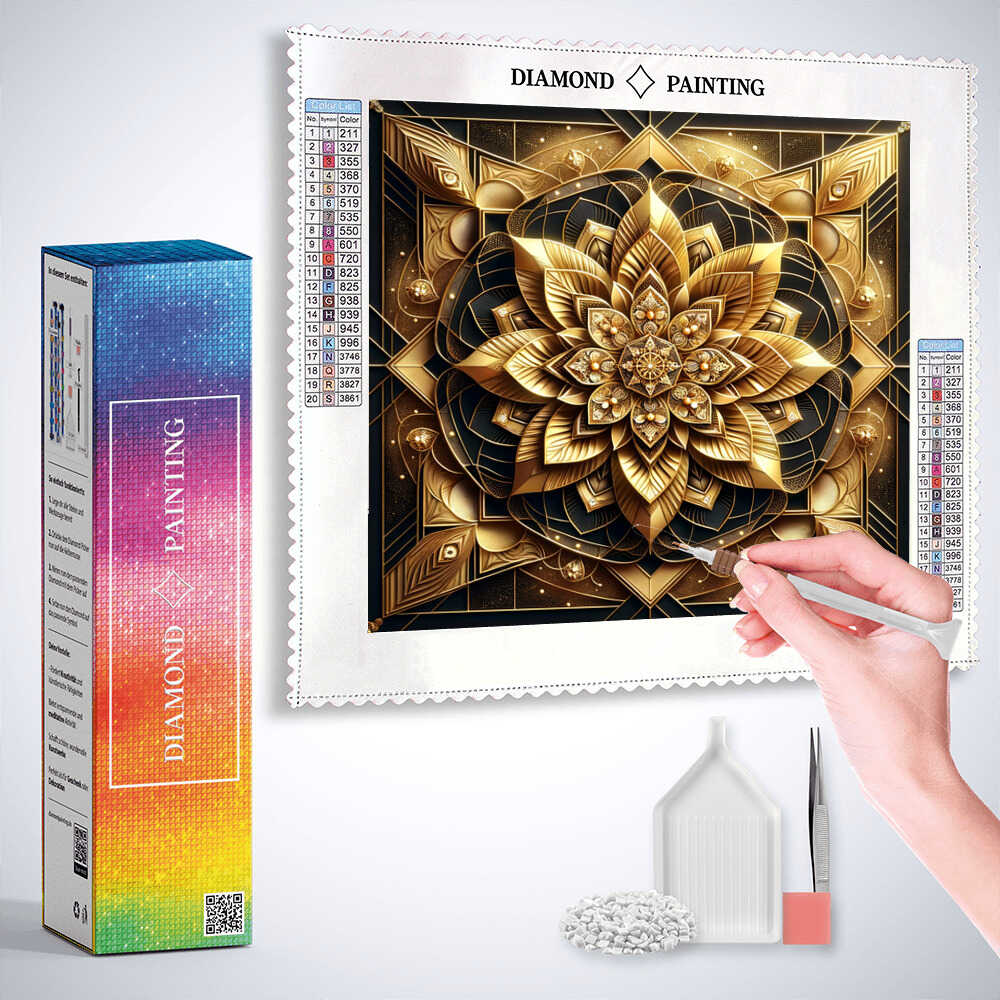 Diamond Painting - Goldenes Mandala
