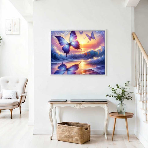 Diamond Painting - Schmetterlinge am Meer