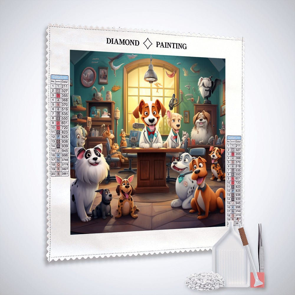 Diamond Painting - Tierarzt, Comic
