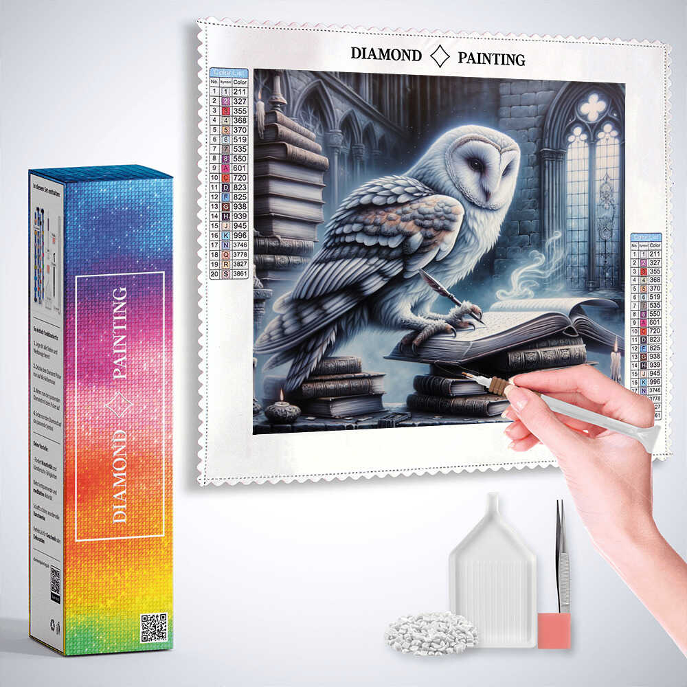 Diamond Painting - Schreibende Eule