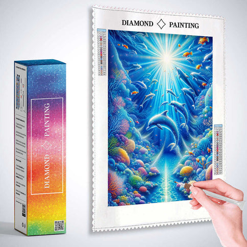 Diamond Painting - Delphine im Meer