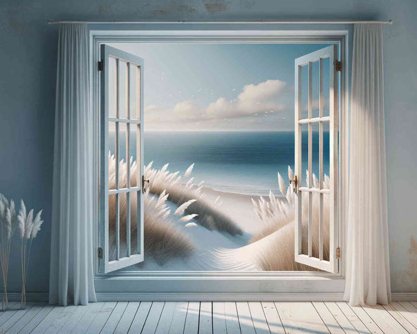 Diamond Painting - Blick aus Fenster, Düne