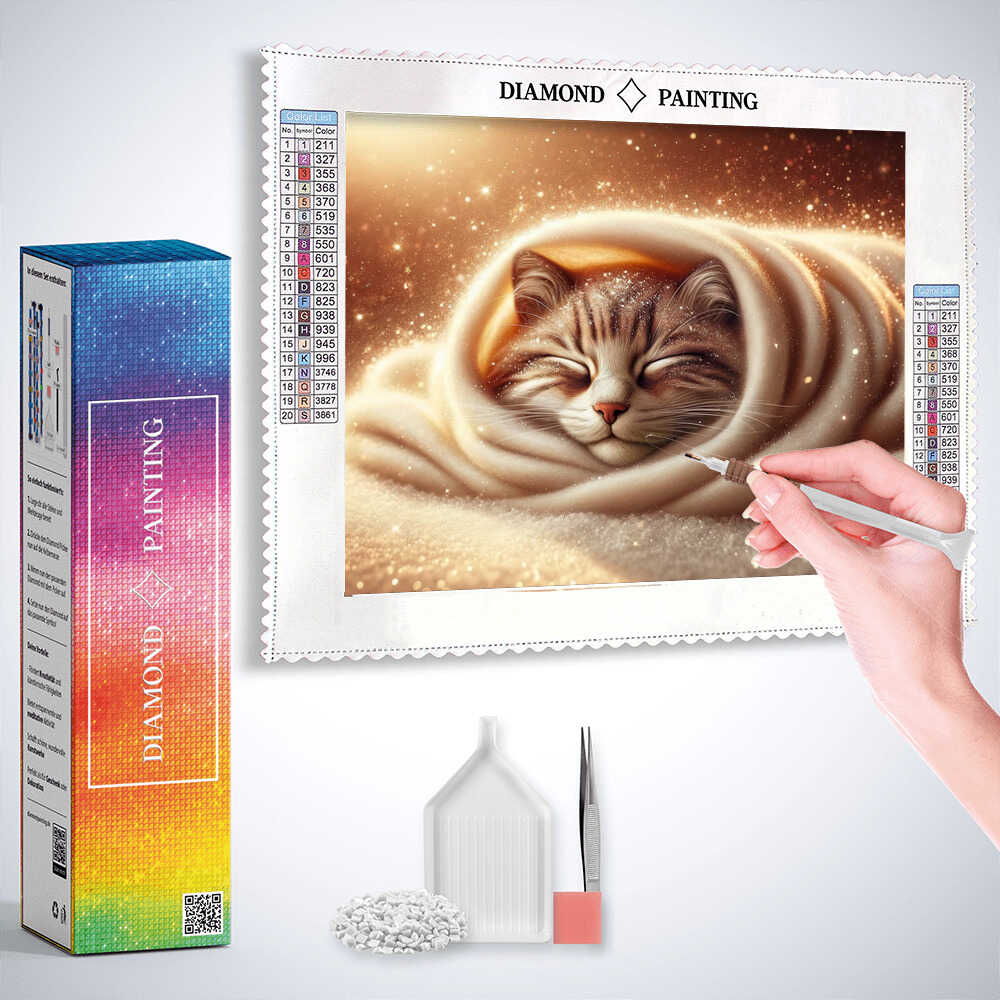 Diamond Painting - Entspanntes Kätzchen