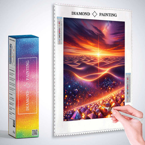 Diamond Painting - Sonnenuntergang, Dünen