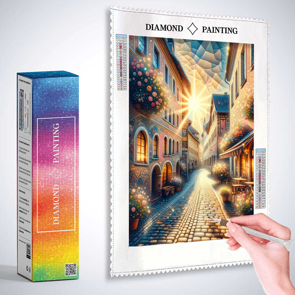 Diamond Painting - Romantische Altstadtstraße
