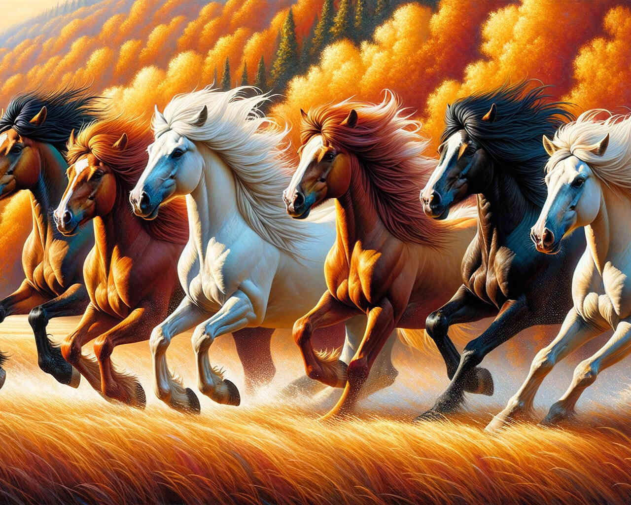 Diamond Painting - Wilde Pferde