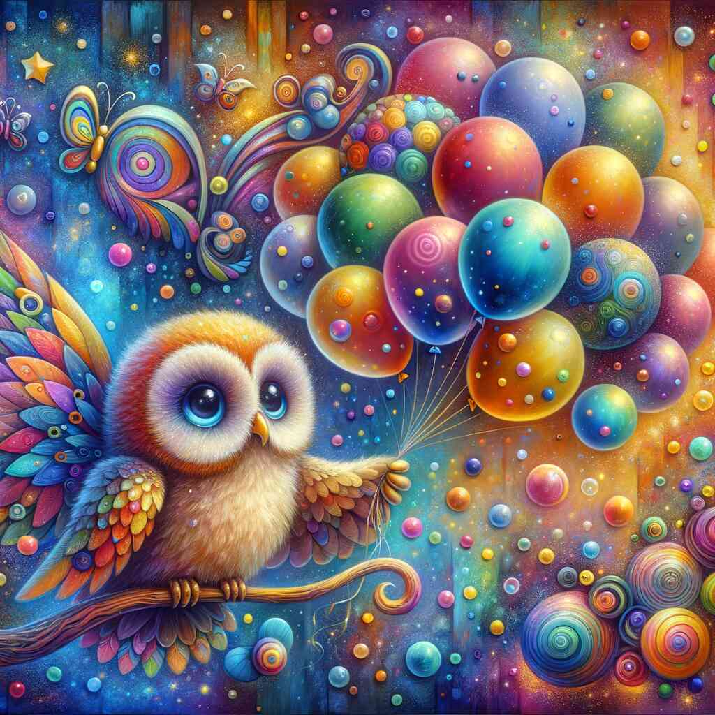 Diamond Painting - Eulen Luftballons