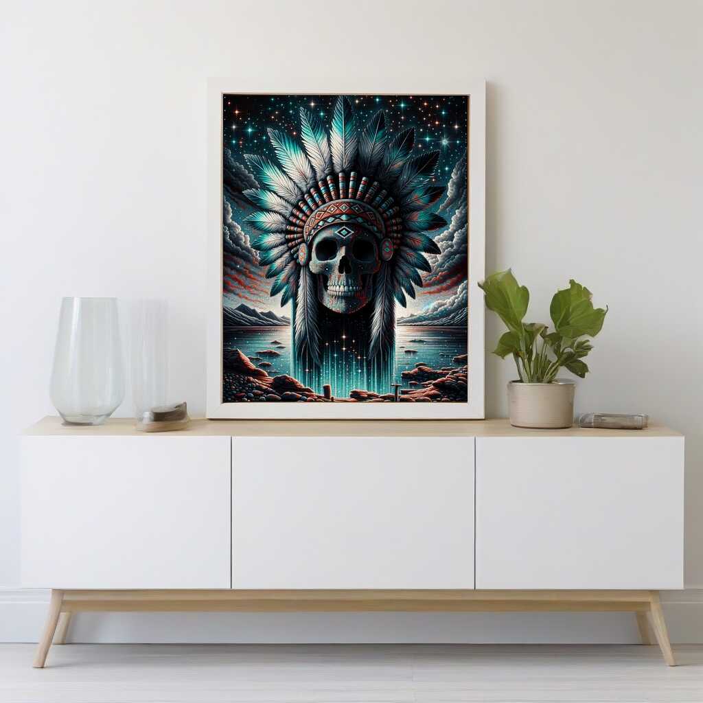 Diamond Painting - Indianer, Totenkopf