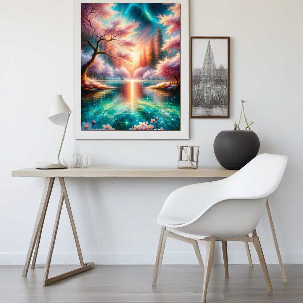 Diamond Painting - Kirschbaumwald am See
